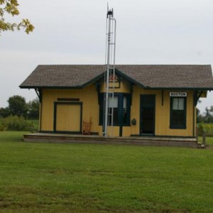 Old Boston, Mo depot, Frisco Train Order Semaphore.