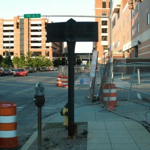 old bham belt rr sign, 5th ave and 17th st south c2009