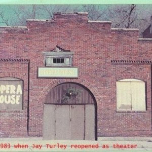 Lyric Theater in Newburg circa 1983. This is how it looked before restoration began. Notice it was in poor condition and the windows were boarded up.