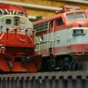 Kato SD90MAC DC and Athearn F7 DC