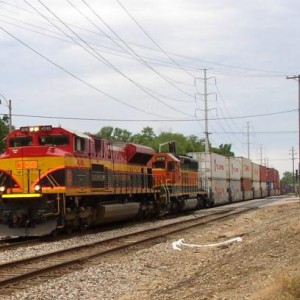 KCS SD70ACE 4046 (3) leading 6/28/2008 eastbound intermodal