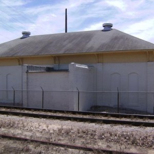 North side of brick freight depot