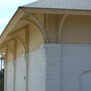 Brick freight depot soffit detail