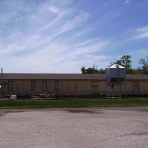 Main Street freight depot north side. This depot once blocked main street as it sat between the north end of main and the tracks that cross it.