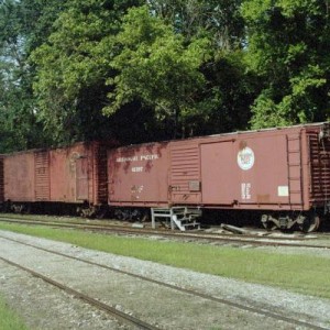 The ES&ANA RR Boxcars (3 of 4) all are ex-MP. Display.