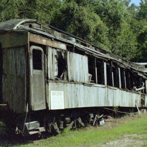 The ES&NA RR old wooden coach is an ex-Georgia Northern Coach. Was on Display until falling in disrepair and then dismantle on September 2008. Now Gon