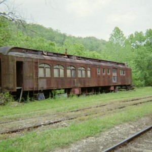 Ex-Rock Island Baggage/Passenger Coach. On display at The ES&NA RR Yard.