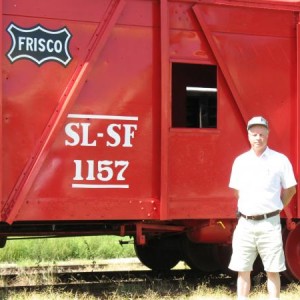 Frisco 1157 built in 1952 at the Frisco Springfield shops, from a 44" box car.   Vandals torched her and gutted the interior while she was at Sand Spr