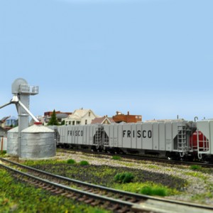 Blairstown, MO. Ground level view of Kelso's grain elevator and depot. It's mid-June and the wheat is moving out of the small local grain elevators. F