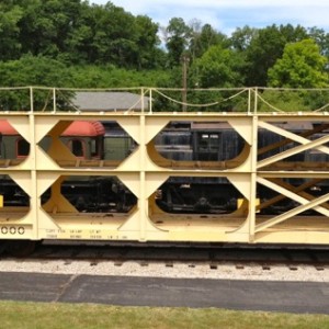 Frisco tri-level auto rack at the Museum of Transportation, St. Louis