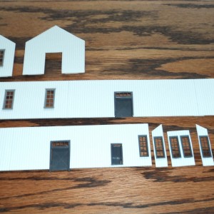 Styrene cutouts for exterior of Scammon KS Depot.