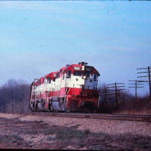 GP38-2 682 - August 1, 1978 - Outside Springfield, Missouri (EVDA Slides)