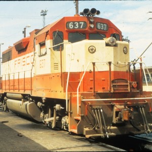 GP38AC 637 - July 1972 - (Vernon Ryder) - Location?