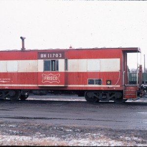 Caboose BN 11703 ex SLSF 1729 - March 1984 - Great Falls, Montana