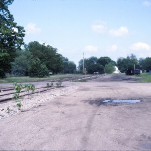 Bentonville, Arkansas - May 1985 - Looking East from depot