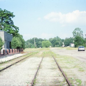 Bentonville, Arkansas Depot - July 1989 -  Depot looking East