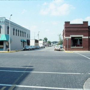 Rogers, Arkansas - July 1989 - Looking North at 1st Street & Walnut