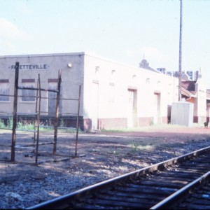 Fayetteville, Arkansas Depot - May 1985 - Looking Southeast