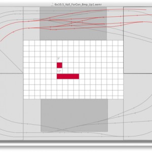 Here's the track plan, made using Empire Express 2.0.1 for Mac OS X. I guess it's an "island" layout, with the middle open (so, it's a donut?!). The s