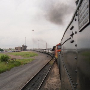 img532 Leaving Flynn yard Oklahoma City, June 8 2001 northbound.