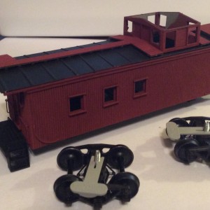 Frisco 3-Window Wood Caboose -- AMB Kit