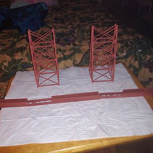 Steel Trestle Towers and Main Span