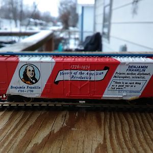 Benjamin Franklin Bicentennial Boxcar N gauge