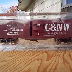 Menards C&NW Boxcar O gauge