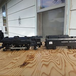 Lionel 8304 and Rock Island Tender O gauge