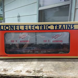 Lionel Frisco Flat Car W Trailers O gauge