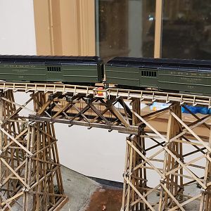 Finished my Frisco baggage cars for the Meteor