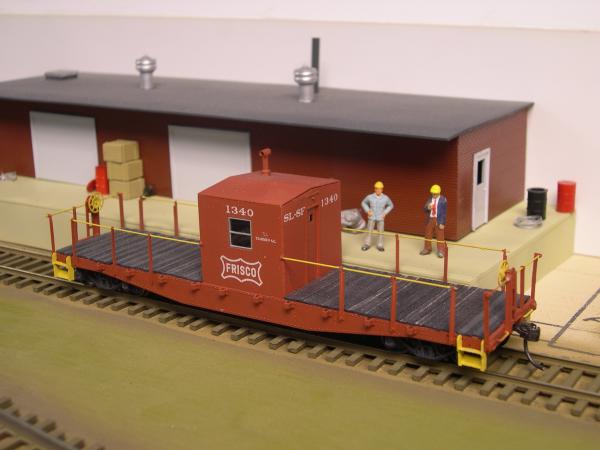 Transfer caboose 1340 is at the company storeroom at Rosedale